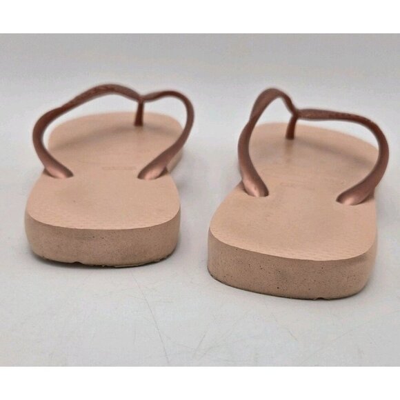 HAVAIANAS blush Pink Rubber Thong Flip Flop Sandals 39 40 9 10 Beach Bohemian - Picture 6 of 7